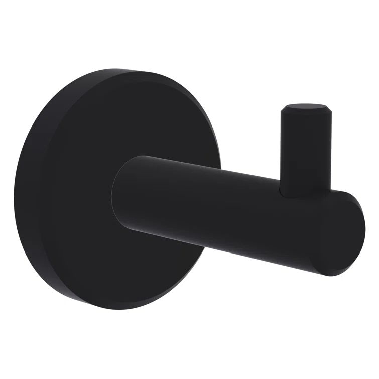 Malibu Matte Black Solid Brass Minimalist Robe Hook