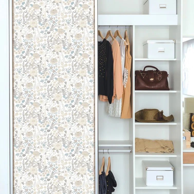 Neutral Floral Peel and Stick Wallpaper Roll
