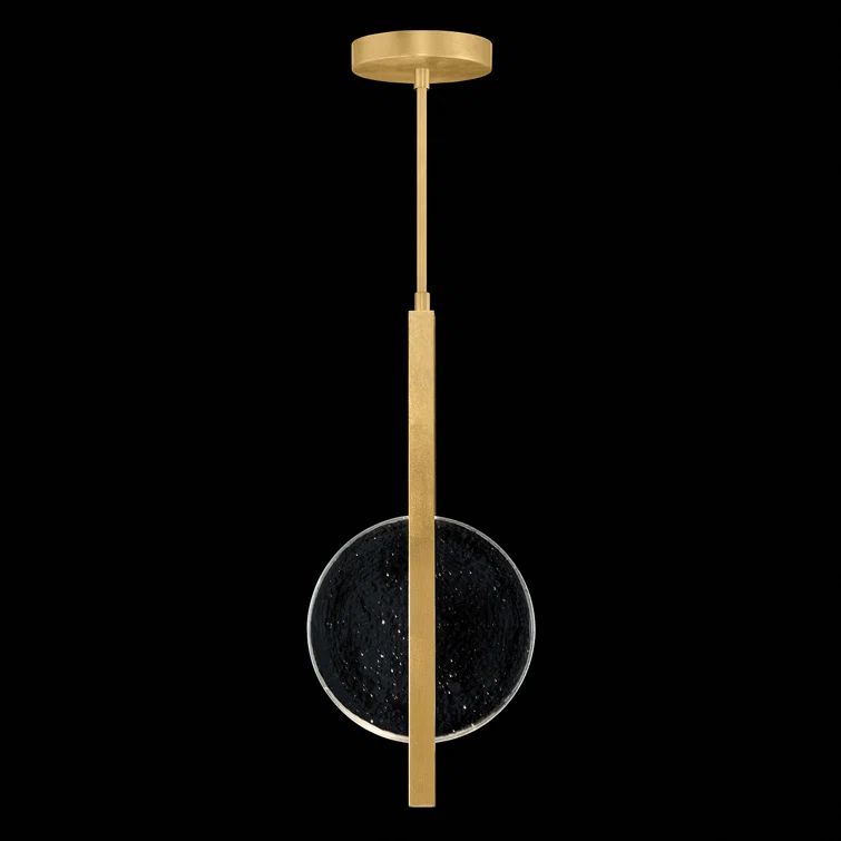 Selene Mini Gold Leaf 2-Light LED Pendant with Clear Glass
