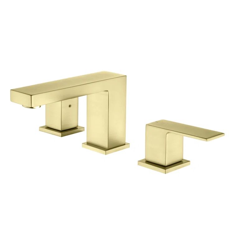 Gold Solid Brass 8-Inch Widespread Bathroom Faucet