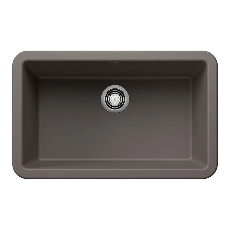 Volcano Gray Granite Composite Single Bowl Farmhouse Sink