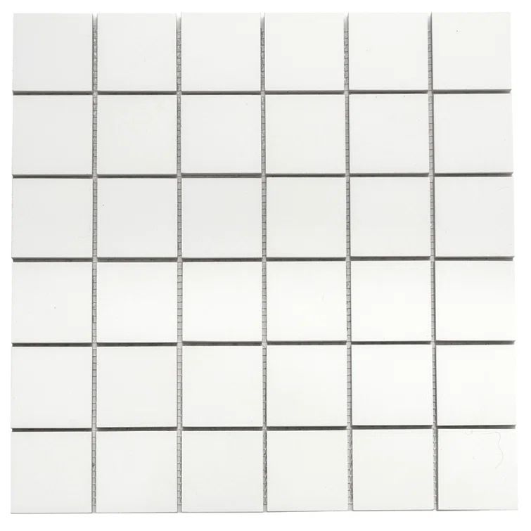 White Matte Porcelain Mosaic Wall and Floor Tile