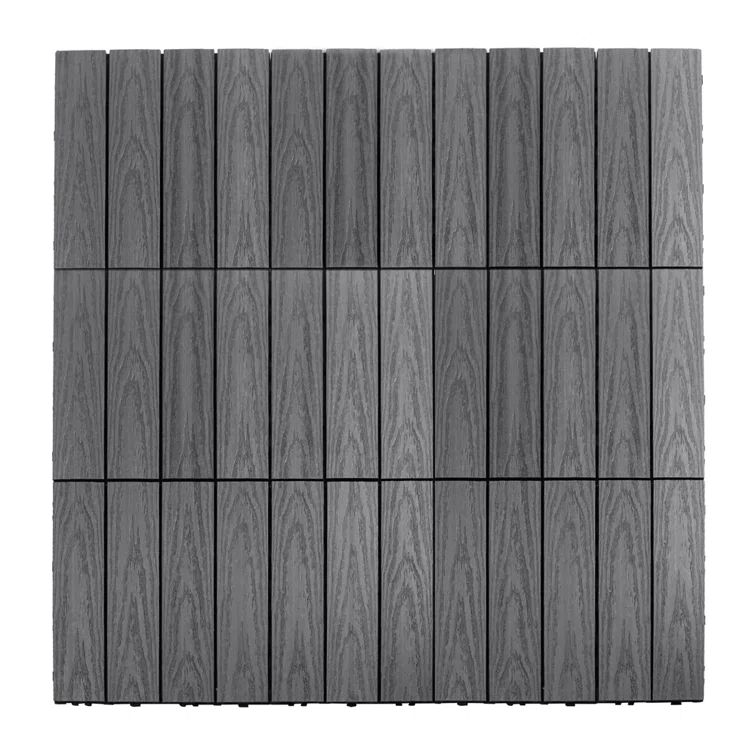 Westminster Gray Composite Interlocking Outdoor Deck Tiles