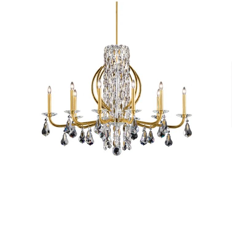 Heirloom Gold 10-Light Empire Chandelier with Clear Heritage Crystals