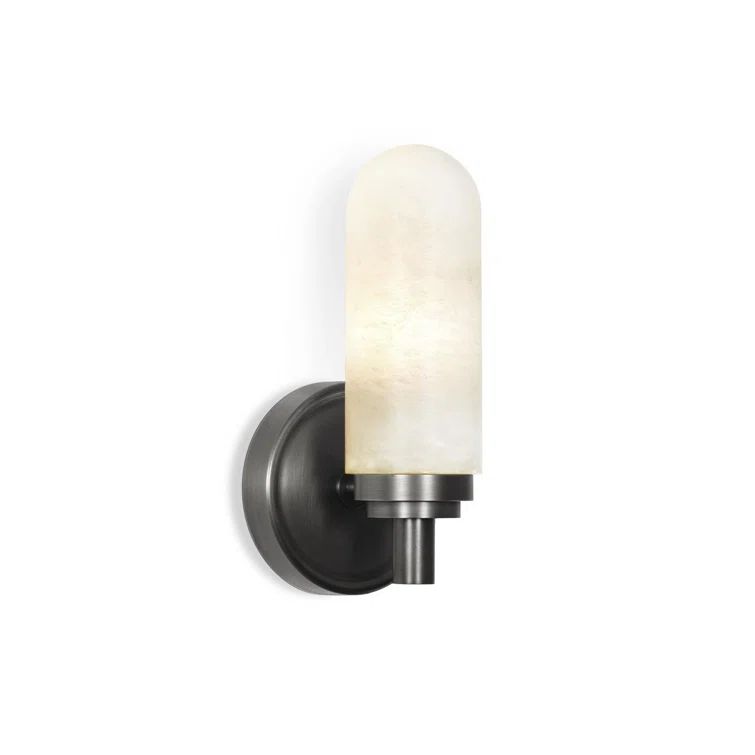 Parisian Bistro Inspired Alabaster Globe Bronze Sconce