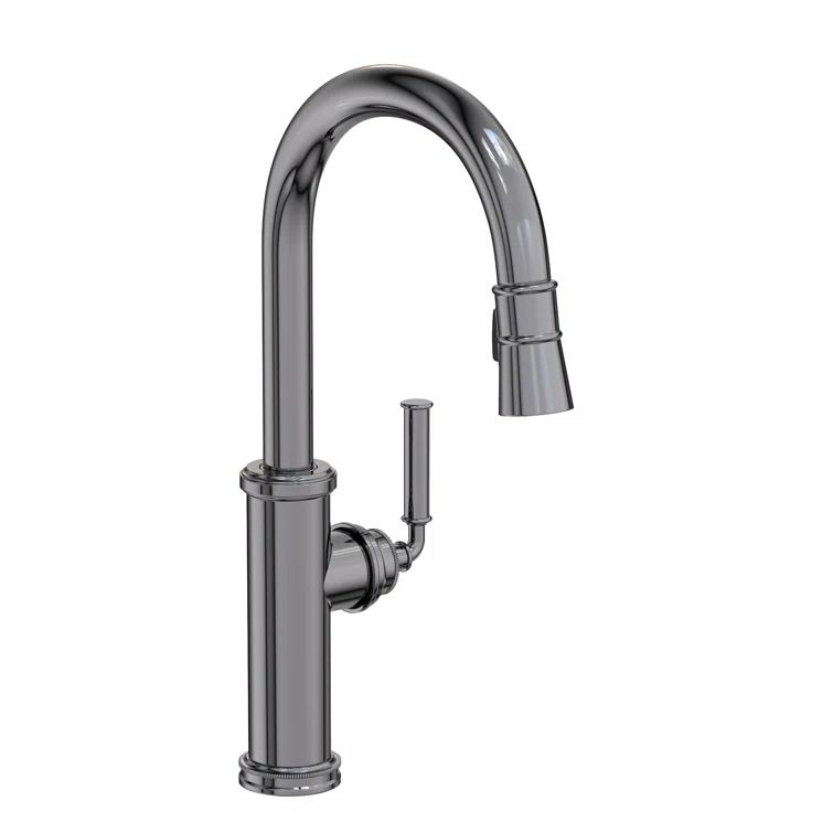 Midnight Chrome Single Handle Pull Down Kitchen Faucet