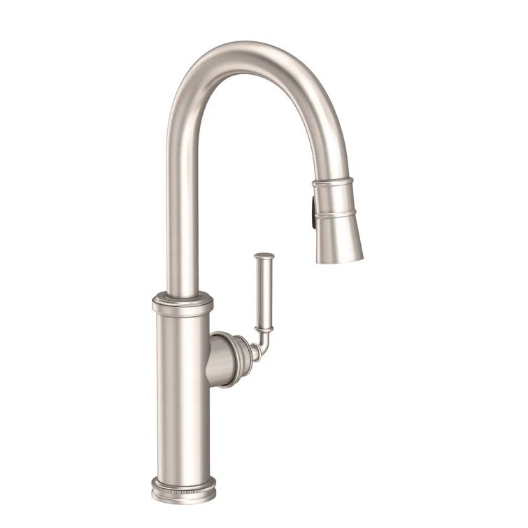 Satin Nickel Single Handle Pull Down Kitchen Faucet