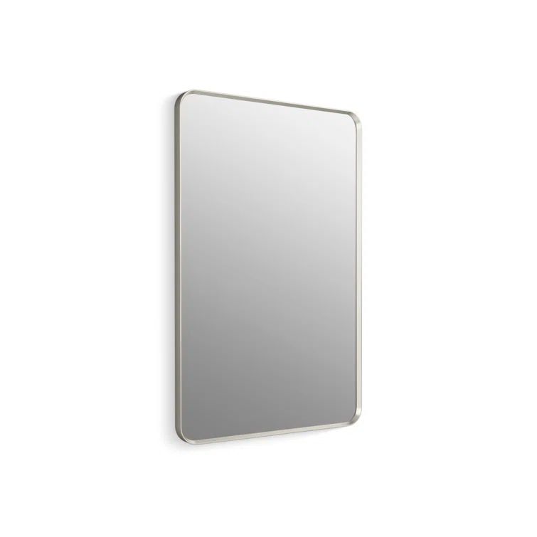 Brushed Nickel 45" x 30" Rectangular Bathroom Vanity Mirror