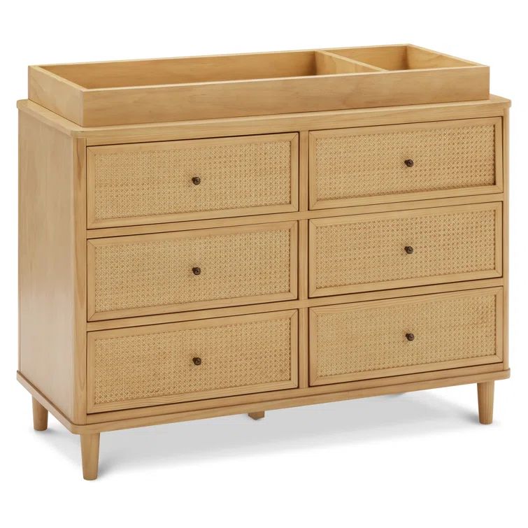 Honey Wood Universal Changing Table Topper with Storage