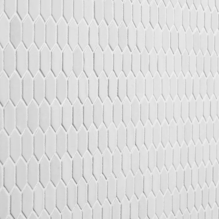 Whisper 11.61" x 11.73" Polished Mini Picket Glass Mosaic Wall Tile (0.94 Sq. Ft. / each)