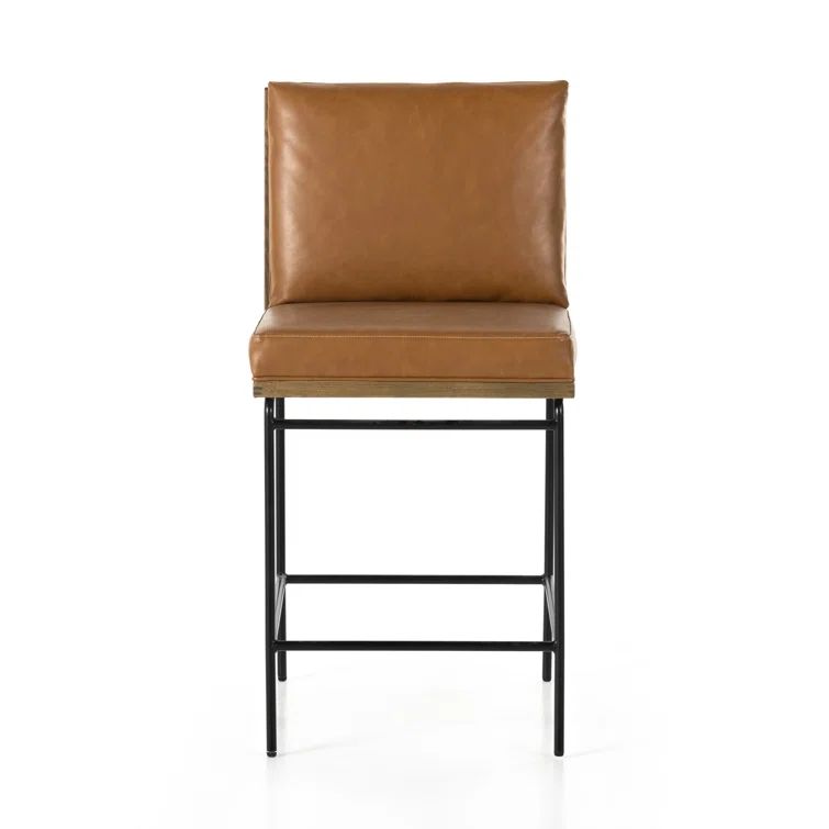 Sierra Butterscotch Leather and Oak Counter Stool