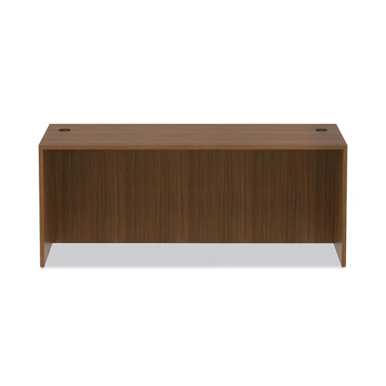 Modern Walnut Commercial-Grade Rectangular Desk Shell
