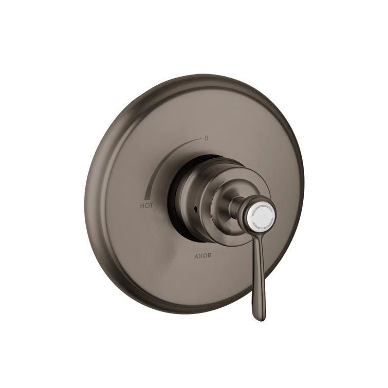 Montreux Brushed Black Chrome Wall-Mounted Valve Trim