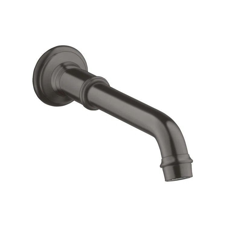 Brushed Black Chrome Wall Mounted Tub Spout