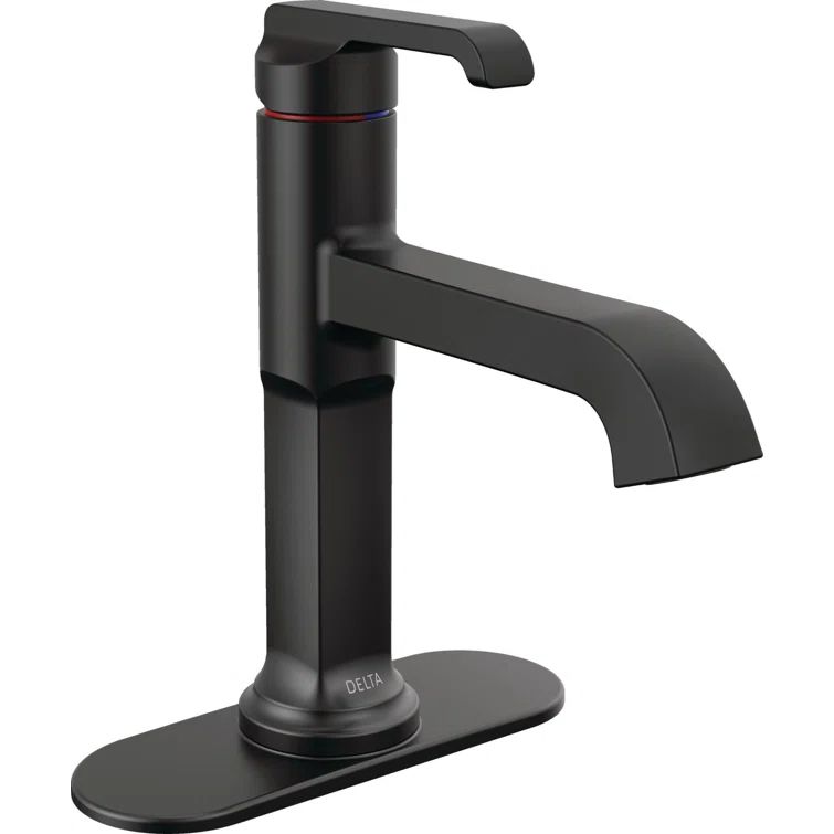 Tetra Matte Black Single Handle Bathroom Faucet