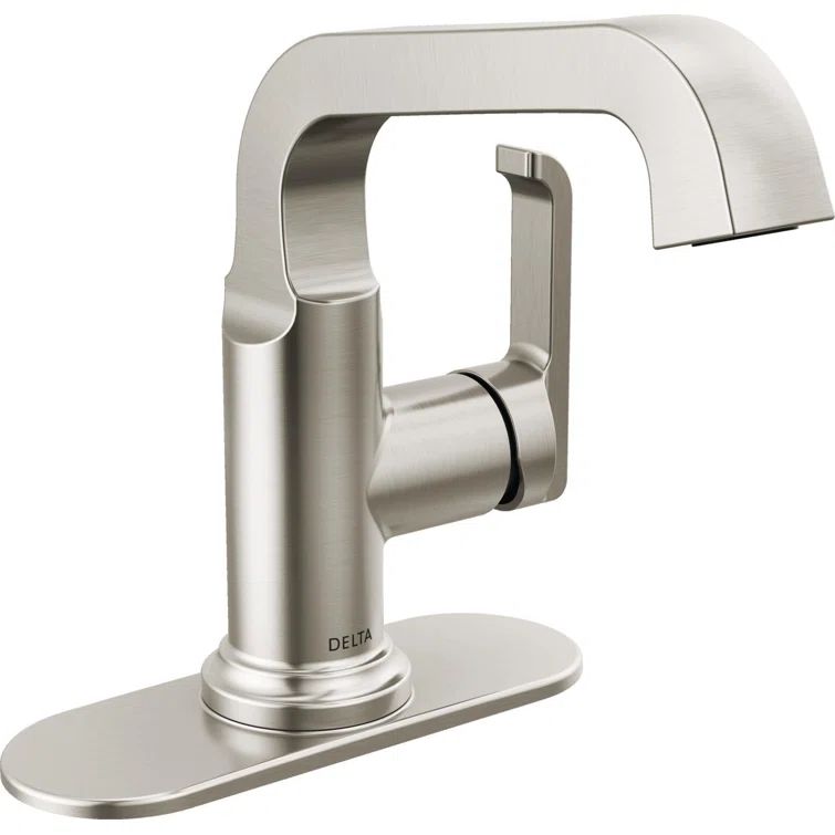 Lumicoat Stainless Single Handle Bathroom Faucet with Drain Assembly