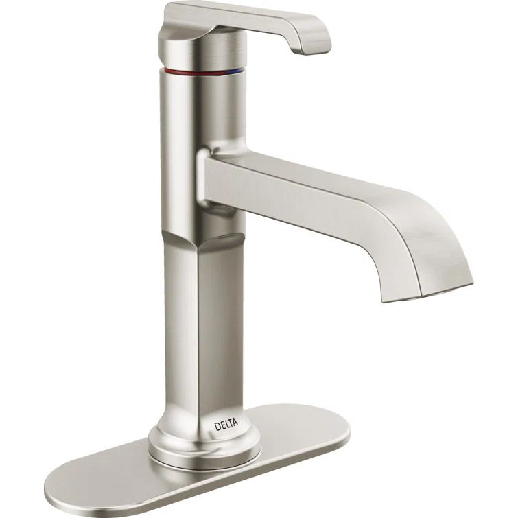Tetra Brushed Nickel Single Handle Bathroom Faucet