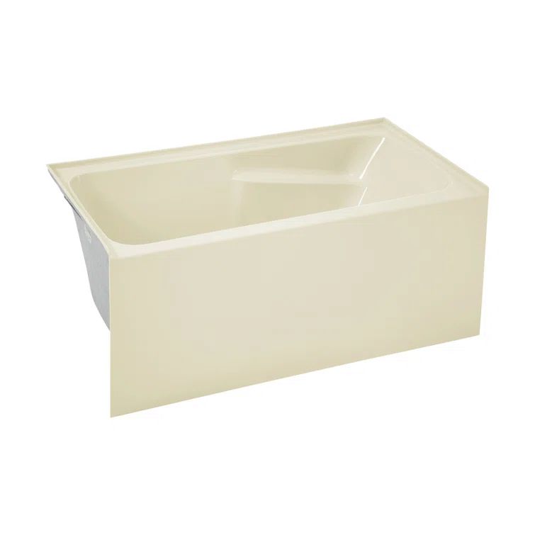 Voltaire 54" Bisque Acrylic Alcove Bathtub with Apron