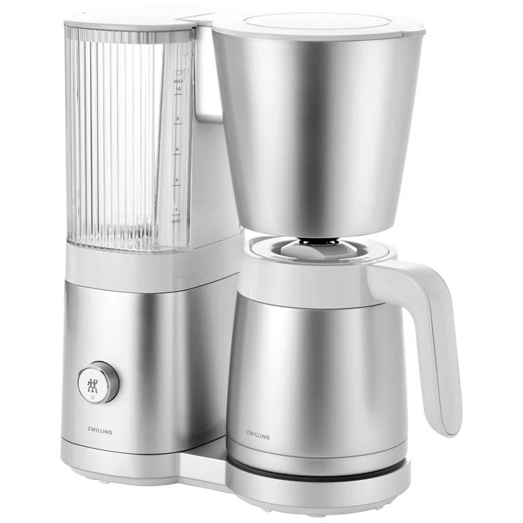 Silver Stainless Steel 10-Cup Thermal Drip Coffee Maker