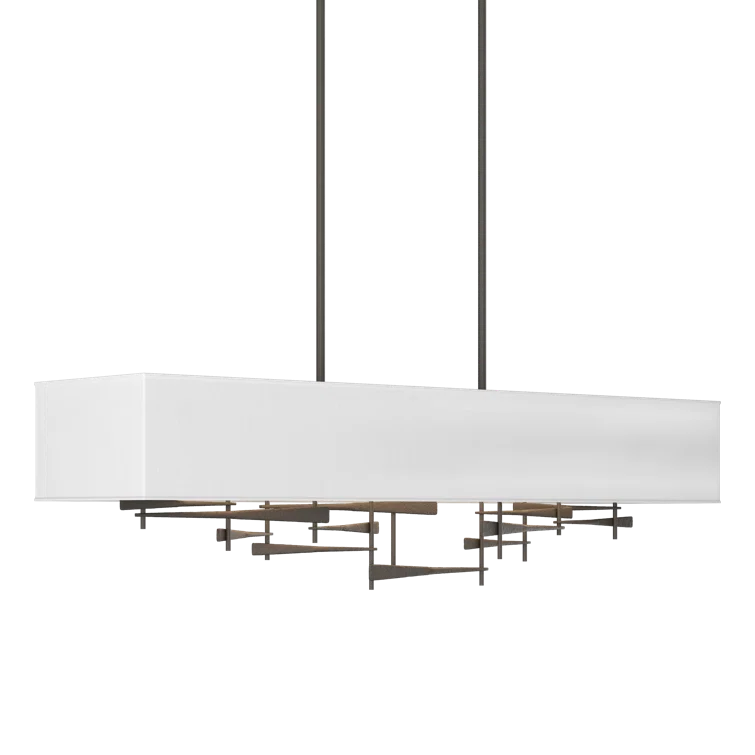 Dark Smoke and Natural Anna 4-Light Island Pendant