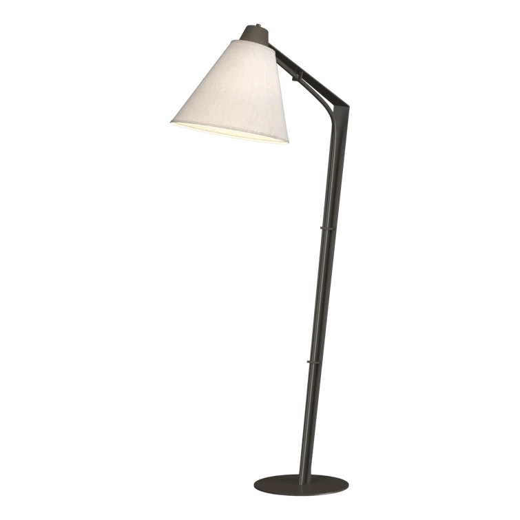 Dark Smoke & Flax Shade 55" LED Task Floor Lamp
