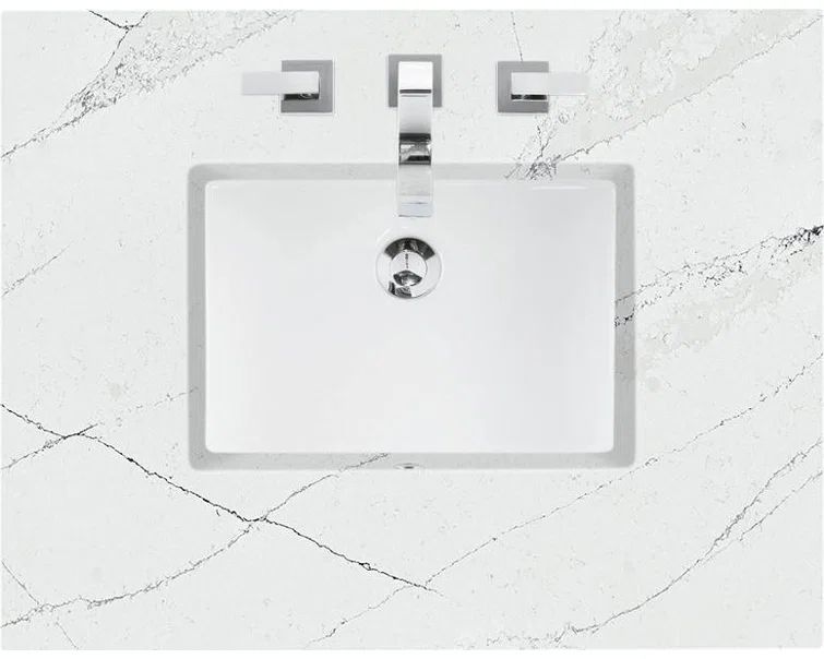Addison Glossy White Single Vanity with Ethereal Noctis Top