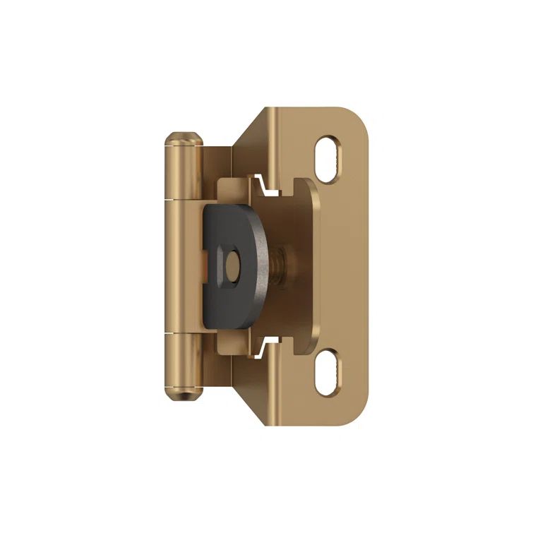 Champagne Bronze 1/4 inch Overlay Partial Wrap Cabinet Hinge
