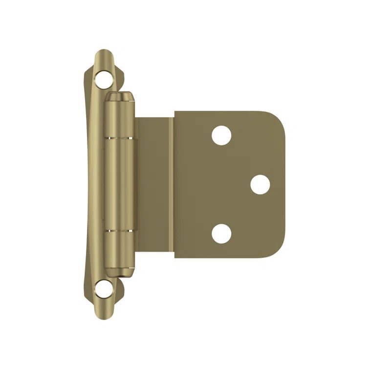 Golden Champagne 3/8 Inch Inset Self-Closing Cabinet Hinge