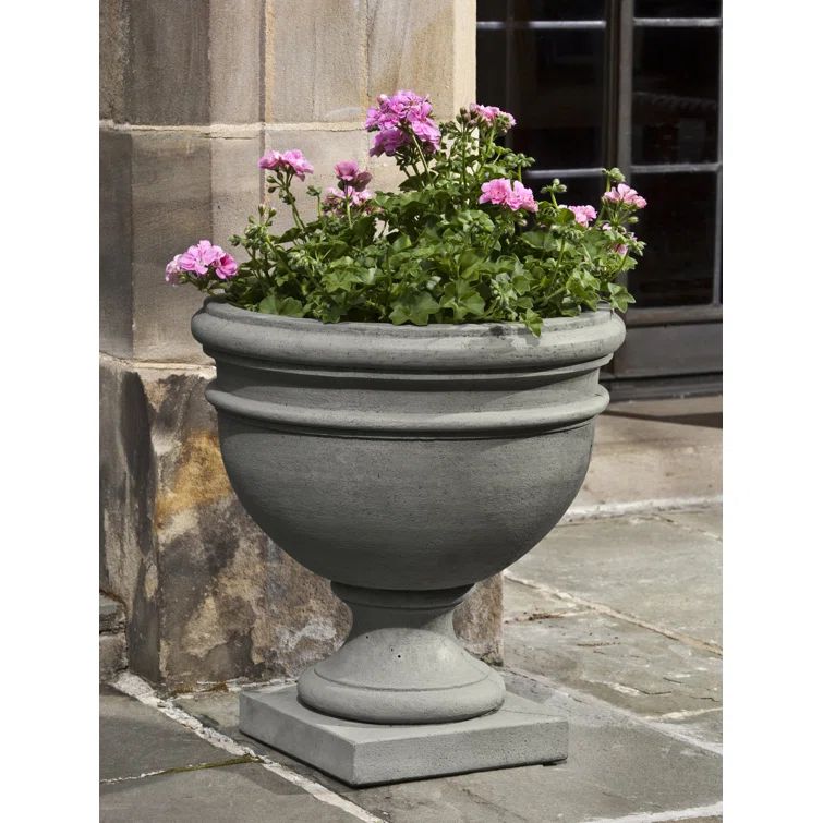 Montgomery Alpine Stone Round Outdoor Urn Planter