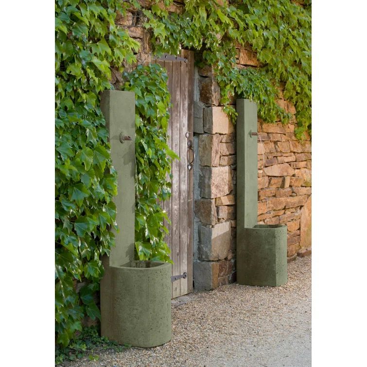 Echo Copper Bronze Tall Modern Concrete Floor Fountain