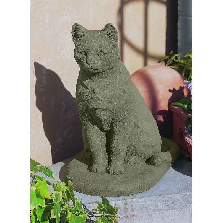 Copper Bronze Handcrafted Garden Cat Statue