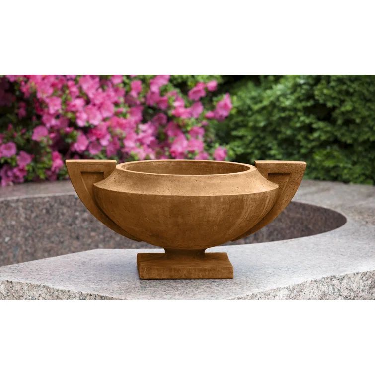 Handmade Travertine Grecian Urn Planter for Indoor/Outdoor Use