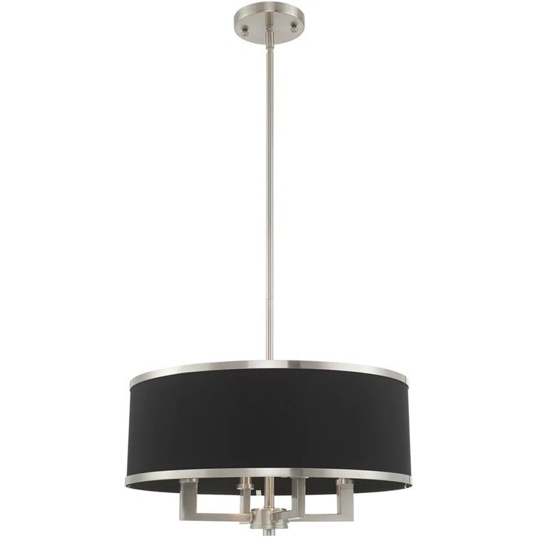 Brushed Nickel 4-Light Indoor/Outdoor Drum Chandelier