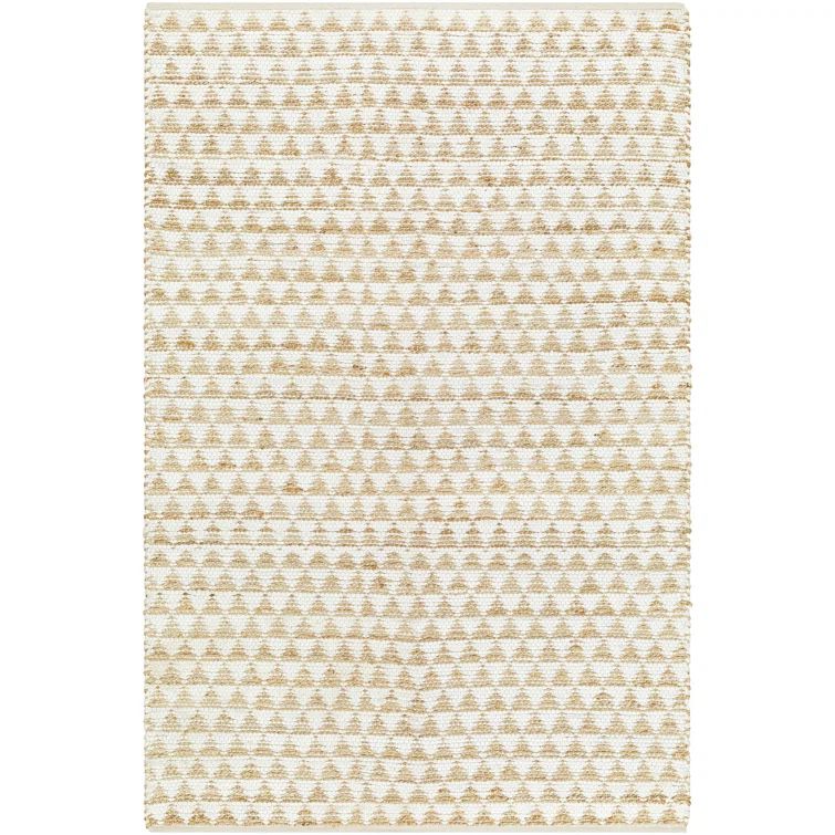 Addy Blue and Beige Flat Woven Chenille Rug 8' x 10'