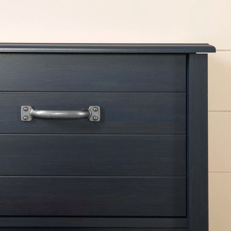 Twin Blueberry Oak Platform Bed with Storage and Headboard