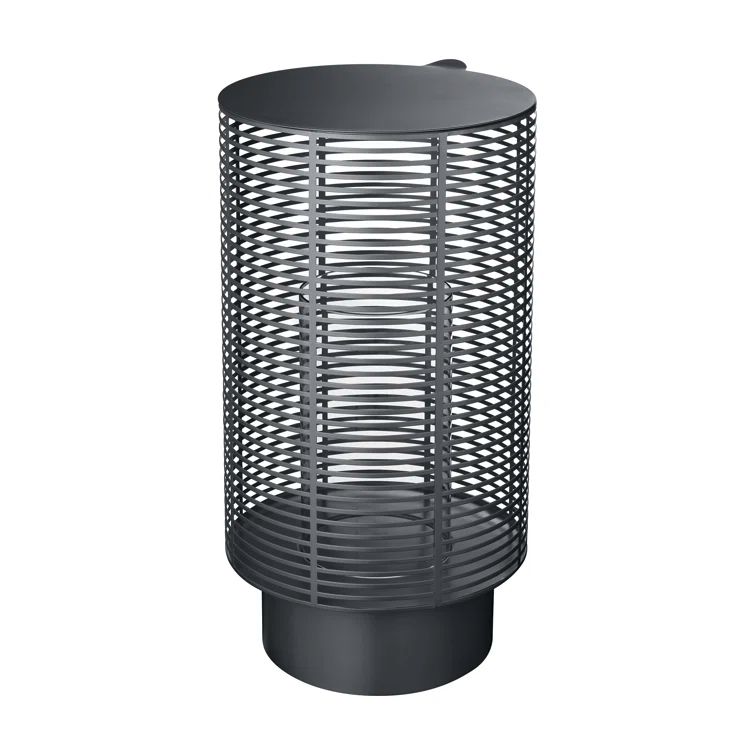 Olea Gunmetal Large Outdoor Glass Lantern Candle Holder