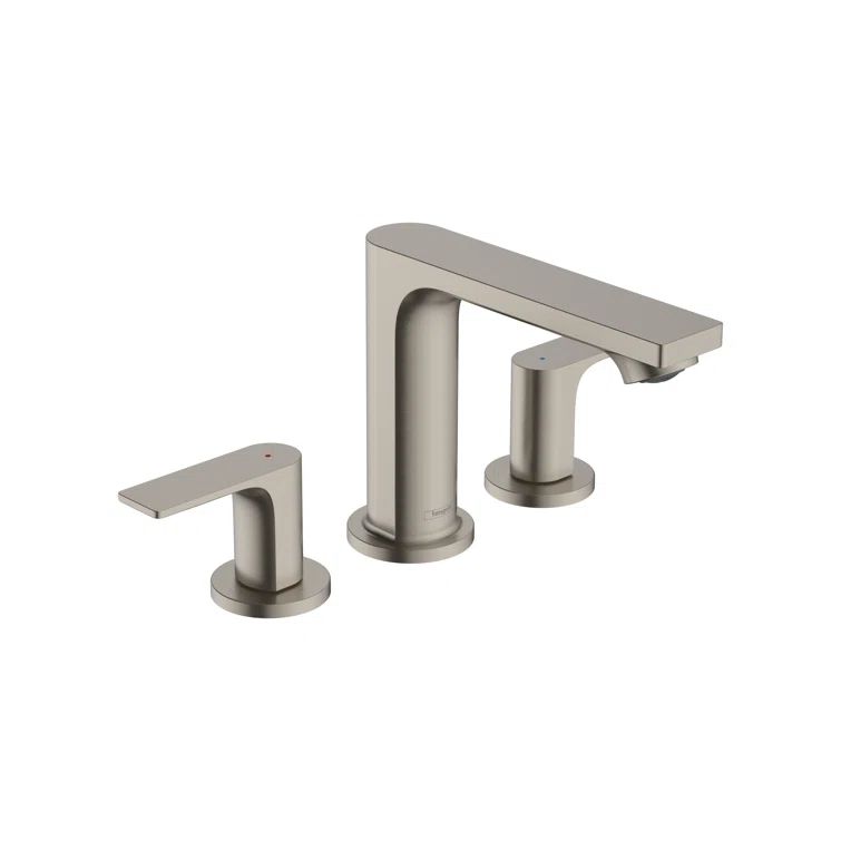 Brushed Nickel 5-inch Tall Widespread Bathroom Faucet