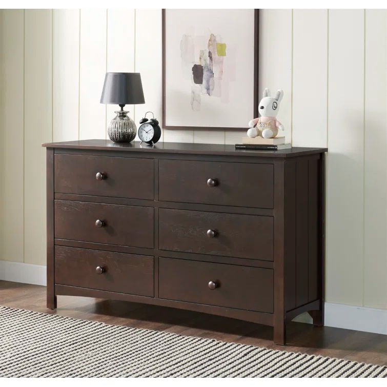 Espresso Double Dresser with Extra Deep Drawers