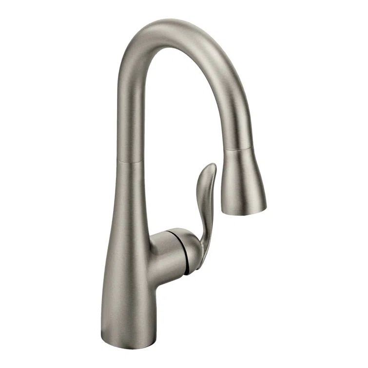 Stainless Steel Transitional Bar Faucet with Pull-out Spray