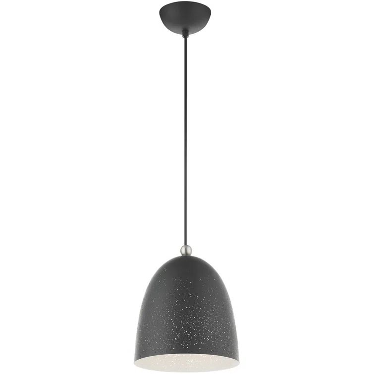 Scandinavian Gray and Brushed Nickel Globe Pendant Light