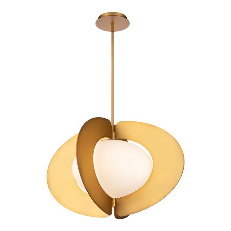Echelon Aged Brass LED Indoor/Outdoor Geometric Pendant