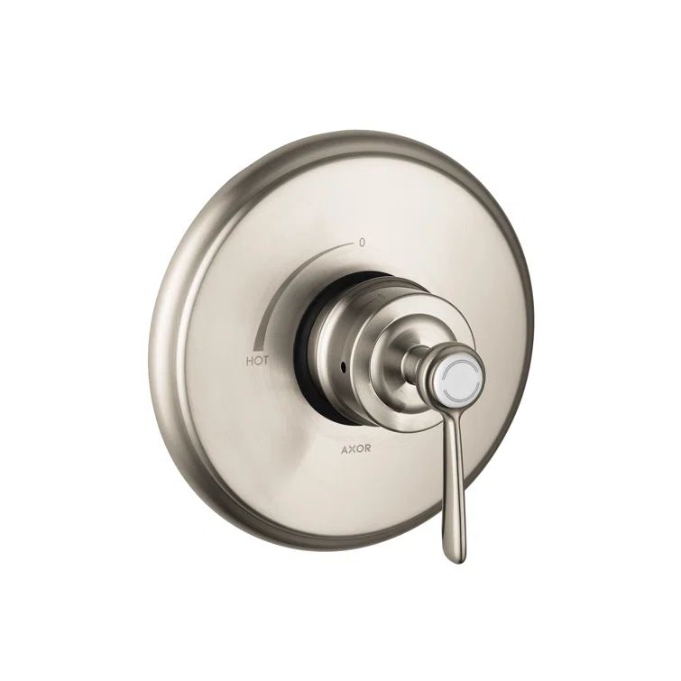 Brushed Nickel Modern Wall-Mounted Shower Trim