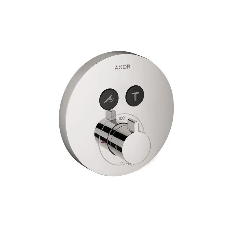 Axor Chrome Wall-Mounted Thermostatic Shower Trim with Diverter