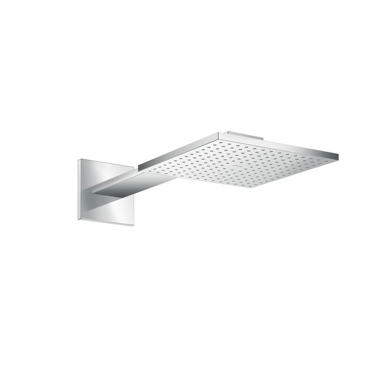Chrome Square Wall Mounted Rain Shower Head with 2.5 GPM