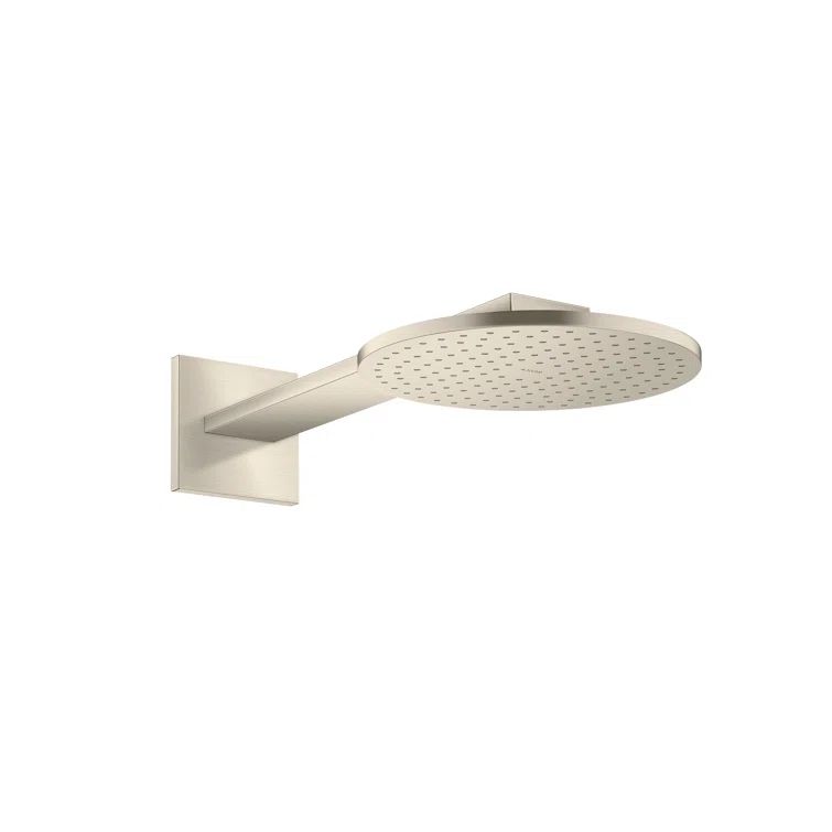 Brushed Nickel Modern Rain Shower Head with Wall Mount