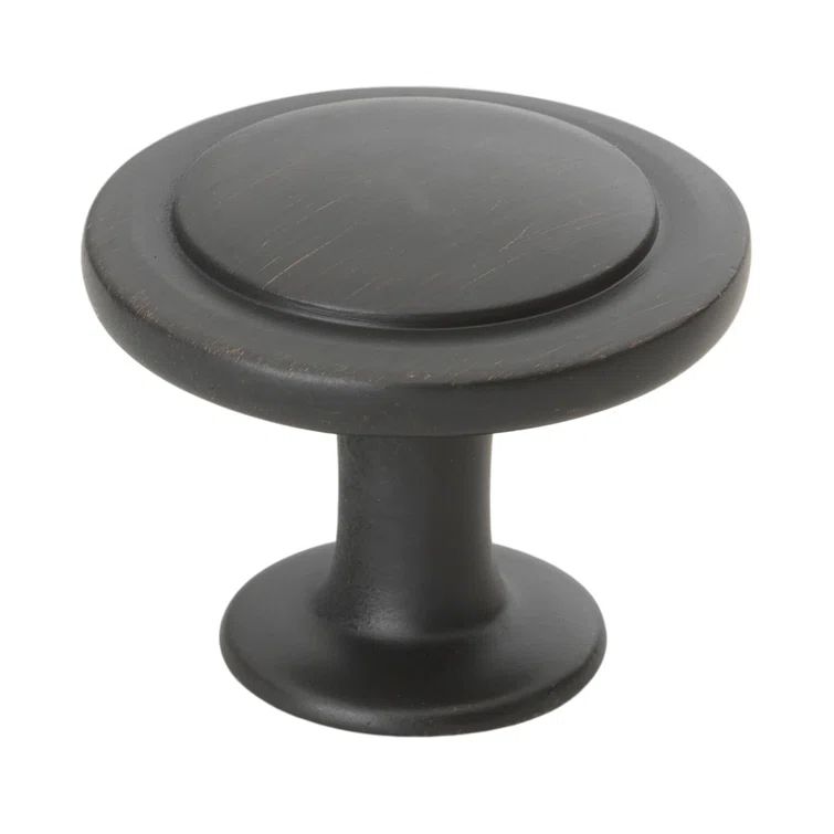 Oil Rubbed Bronze Round Mushroom Cabinet Knob with Mounting Hardware