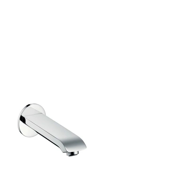 Modern Brushed Nickel Wall Mounted Tub Spout