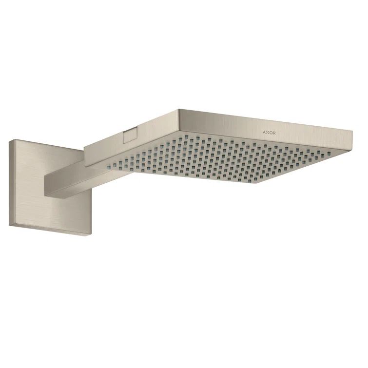 Brushed Nickel Square Wall Mounted Rain Shower Head