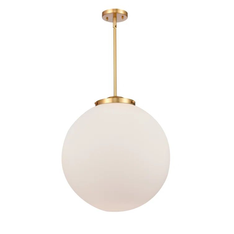 Beacon 19" Gold Globe Pendant with Smooth Glass Shade