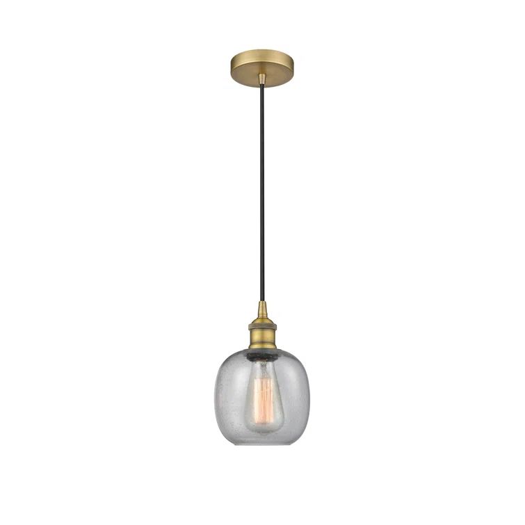 Brushed Brass Glass Mini Pendant Light